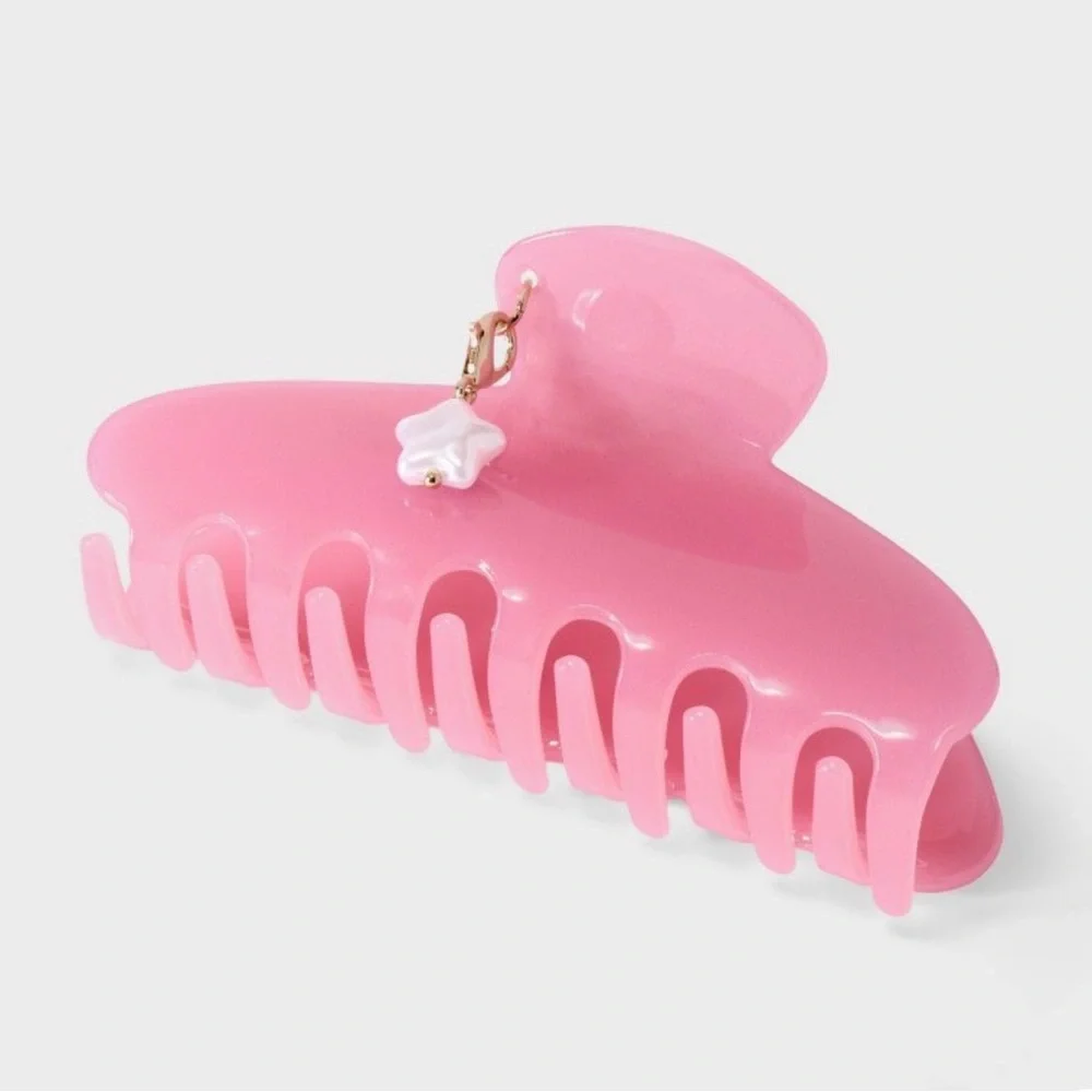 💗💞 Roller Rabbit x Target Light Pink Hair Clip with Gold Charms